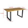 ESSTISCH in Holz, Metall 160/90/76 cm  - Akaziefarben, LIFESTYLE, Holz/Metall (160/90/76cm) - Linea Natura