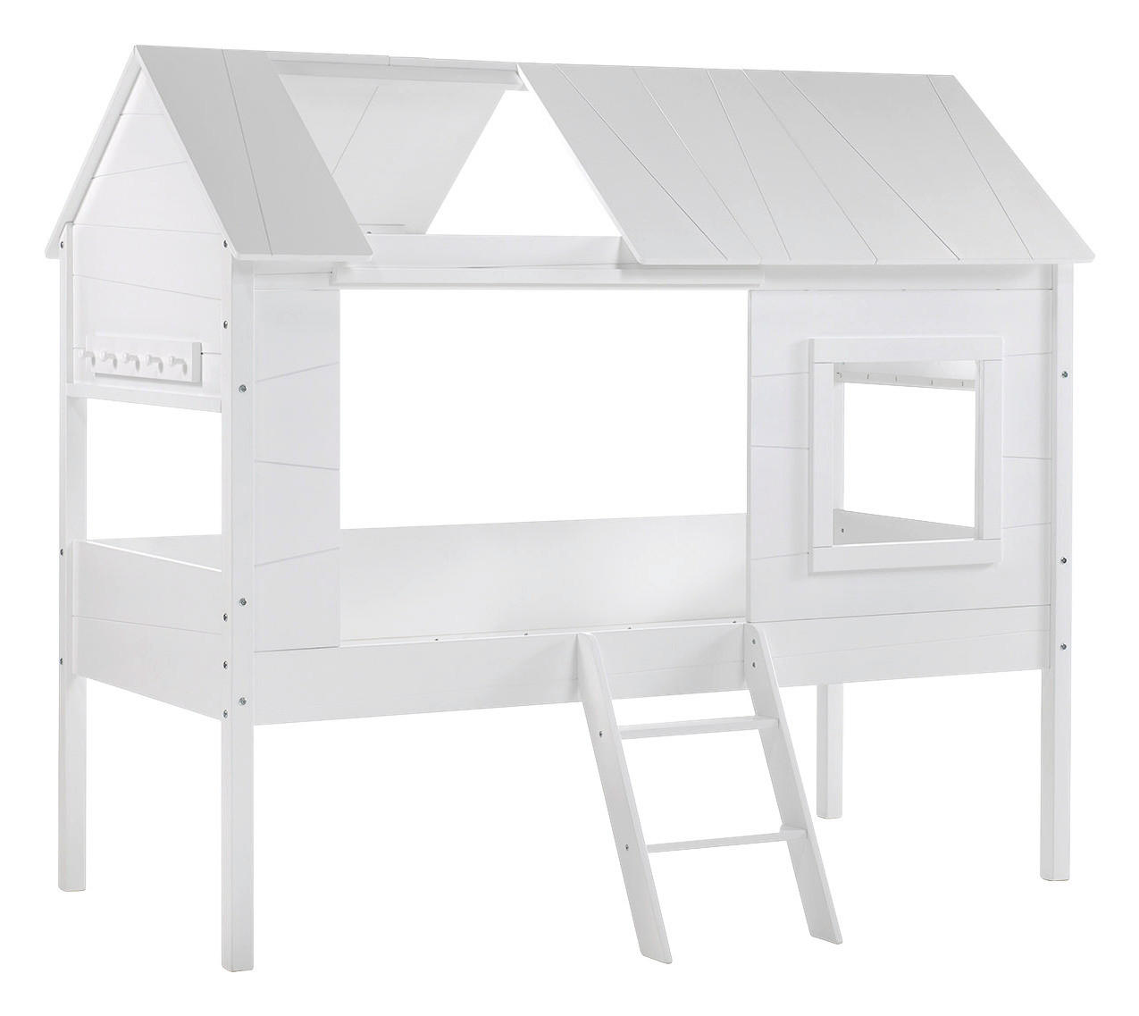 HAUSBETT 90/200 cm  - Weiß, KONVENTIONELL (90/200cm) - MID.YOU