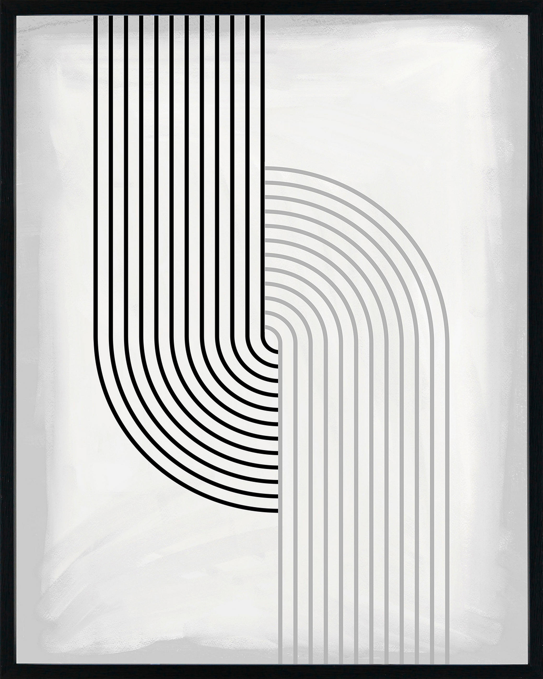 KUNSTDRUCK Abstraktes 40/50 cm  - Schwarz/Grau, Trend, Holzwerkstoff/Kunststoff (40/50cm) - Monee