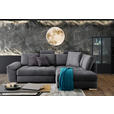 ECKSOFA in Webstoff Grau  - Chromfarben/Dunkelgrau, Design, Kunststoff/Textil (276/212cm) - Carryhome