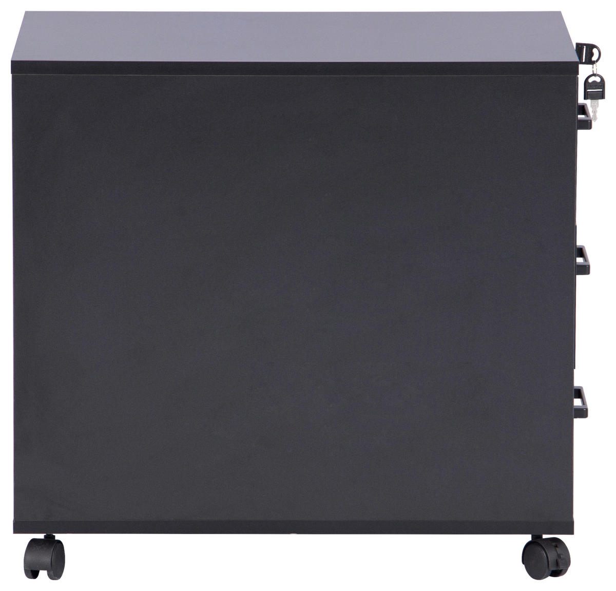 ROLLCONTAINER 43/56/60 cm  - Schwarz, MODERN, Holzwerkstoff/Kunststoff (43/56/60cm) - Livetastic