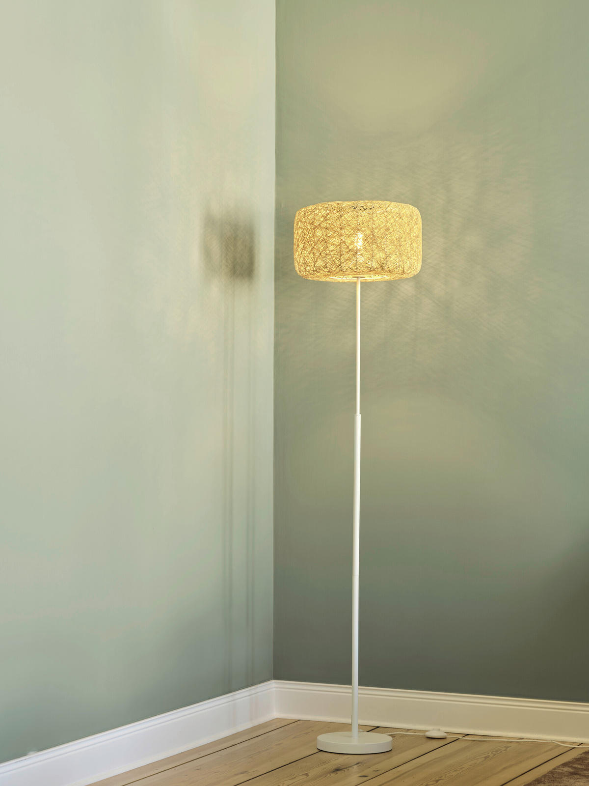 STEHLEUCHTE 40/164 cm    - Beige, Natur, Papier/Metall (40/164cm) - Osram