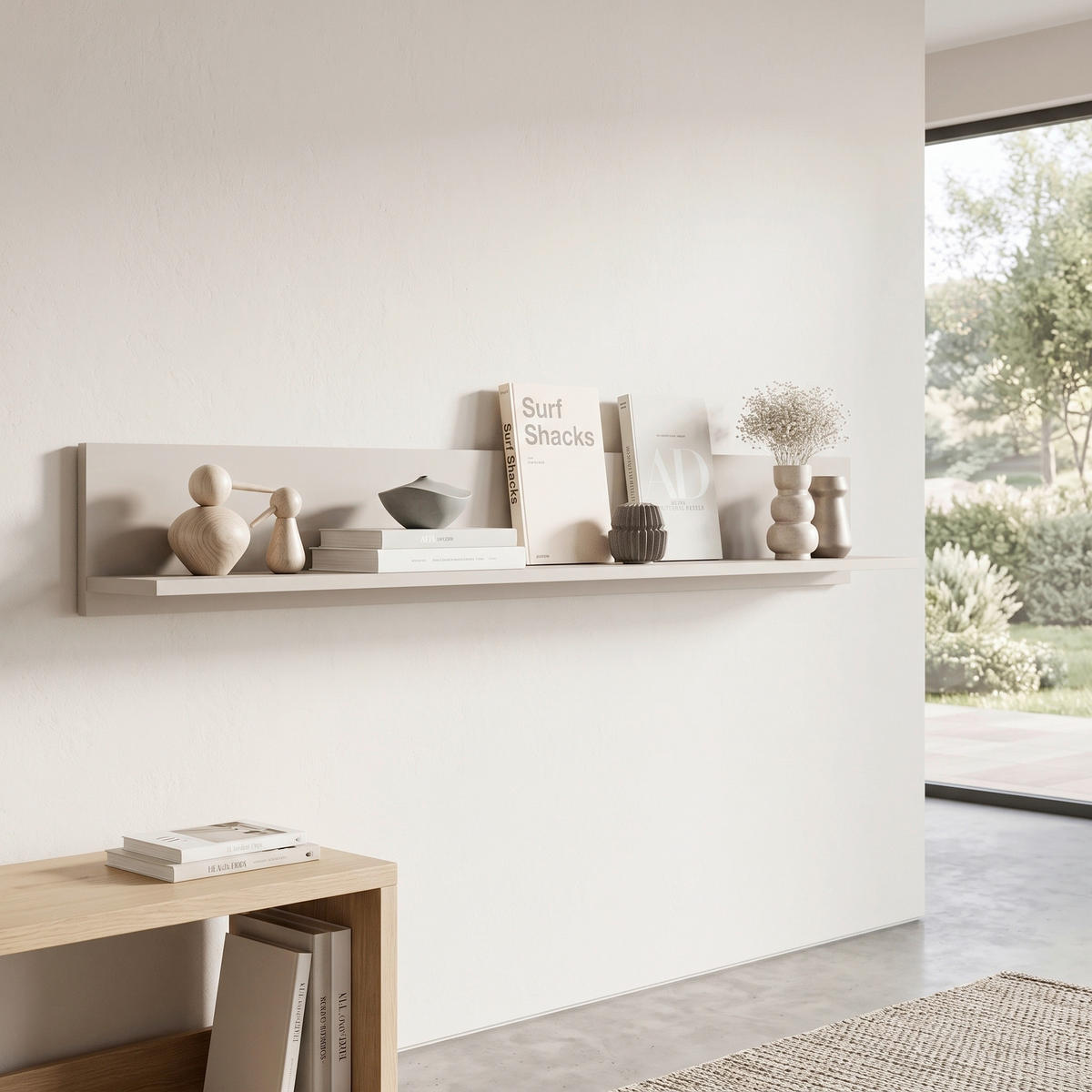 WANDBOARD138,5/18/12 cm Beige, Kaschmir  - Kaschmir/Beige, Design, Holzwerkstoff (138,5/18/12cm) - P & B