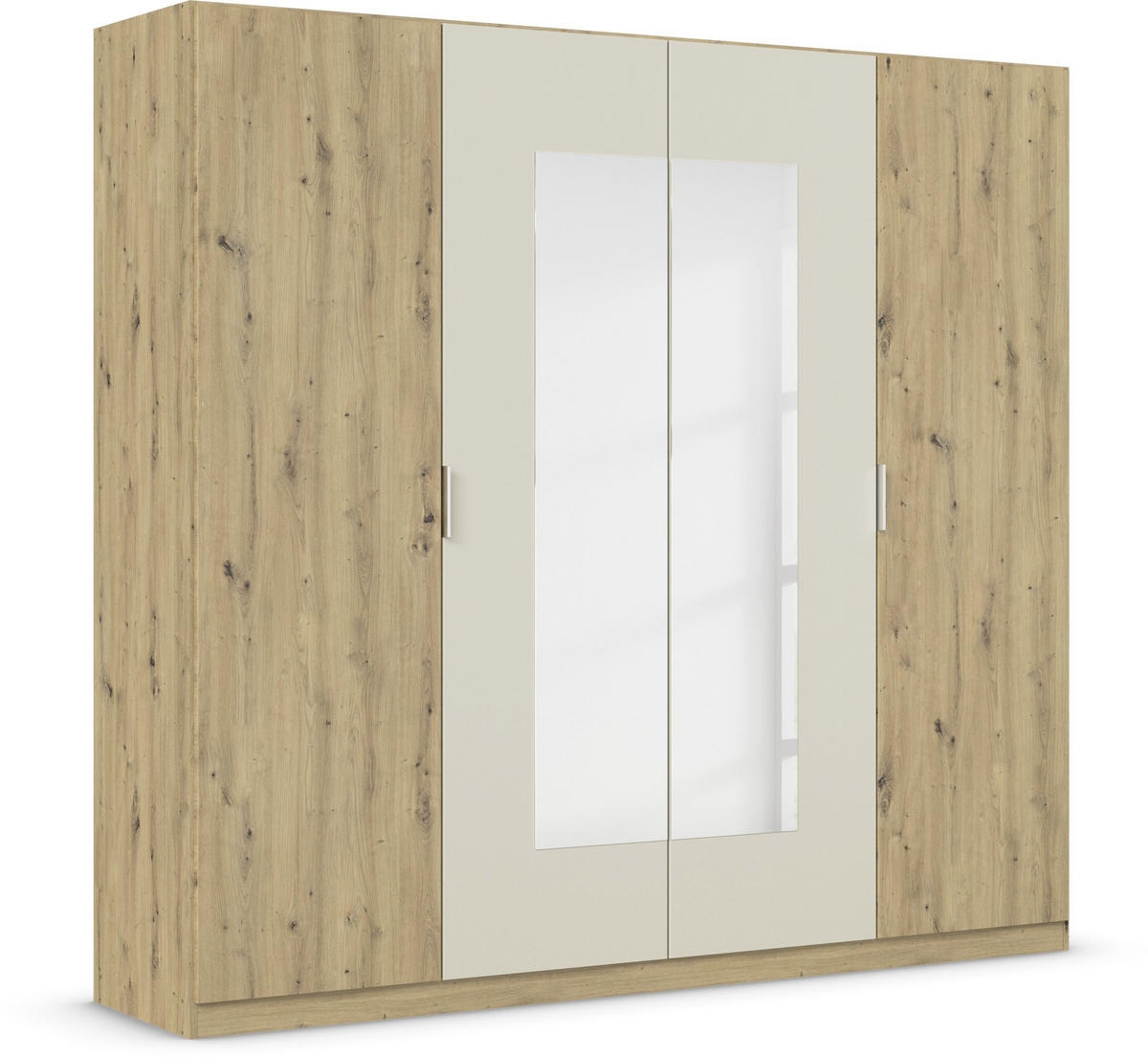 DREHTÜRENSCHRANK in Champagner, Eiche Artisan  - Champagner/Alufarben, Design, Glas/Holzwerkstoff (226/210/54cm) - Boxxx