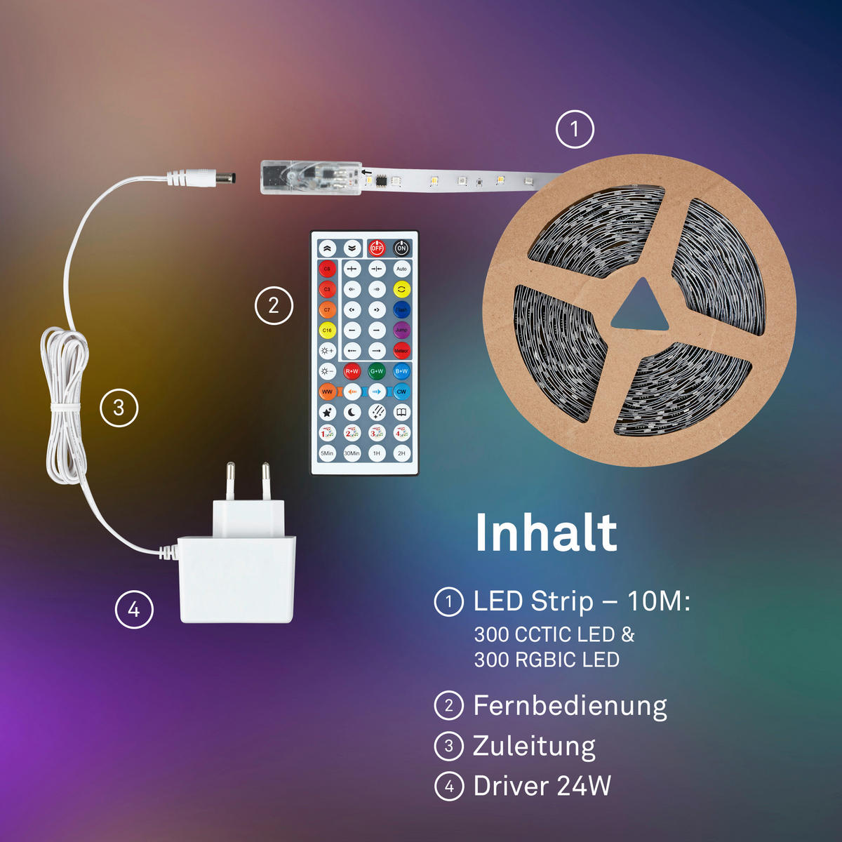 LED-STRIP 1000 cm  - Weiß, Basics, Kunststoff (1000cm)