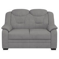 2-SITZER-SOFA Mikrofaser Hellgrau  - Hellgrau/Schwarz, Basics, Kunststoff/Textil (138/99/99cm) - MID.YOU