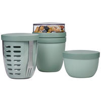 PAUSENSET - Salbeigrün, KONVENTIONELL, Kunststoff (21,4/10,6/19,8cm) - Mepal