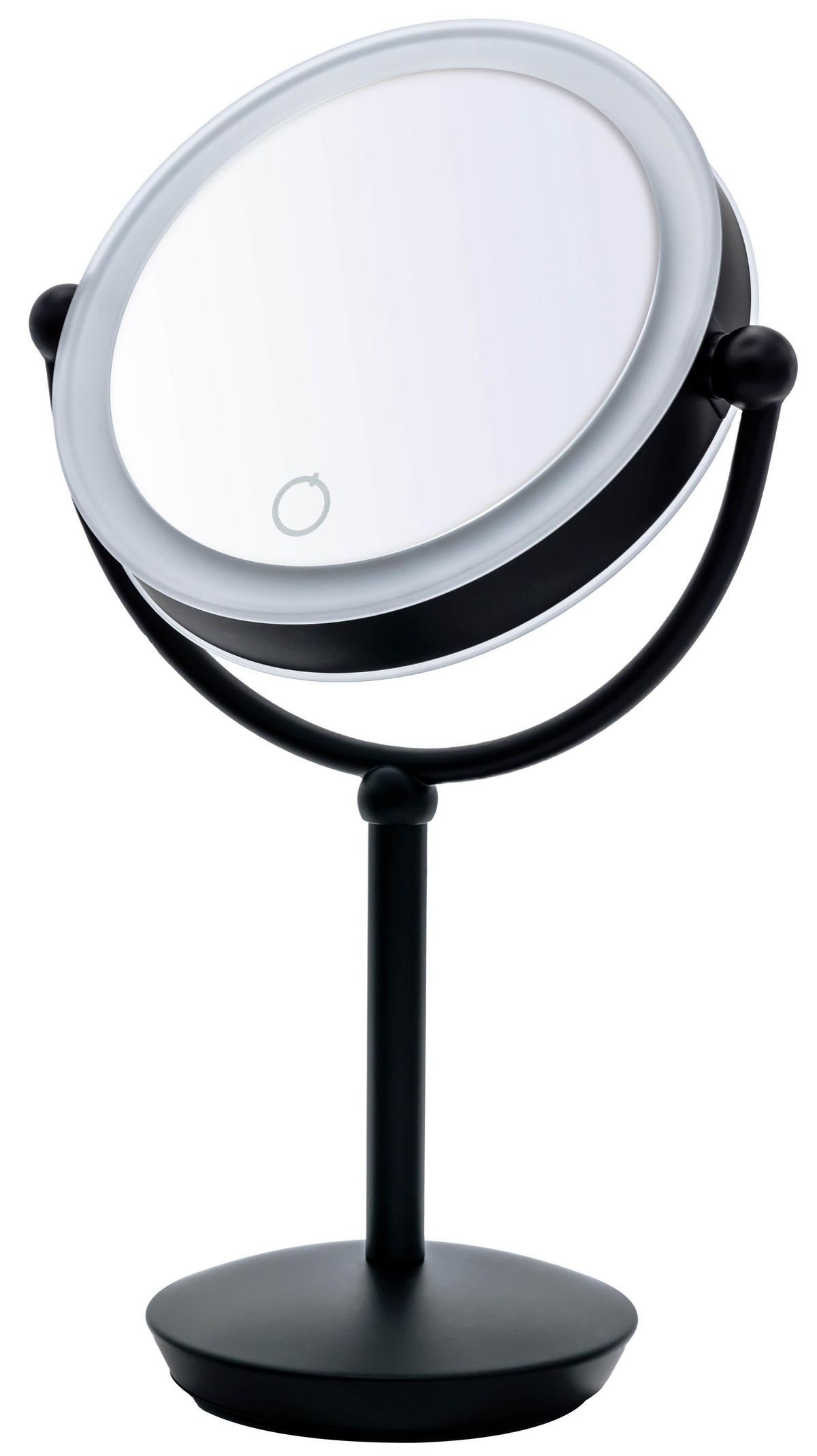SCHMINKSPIEGEL  - Schwarz, Basics, Glas/Metall (23,5cm) - Sadena