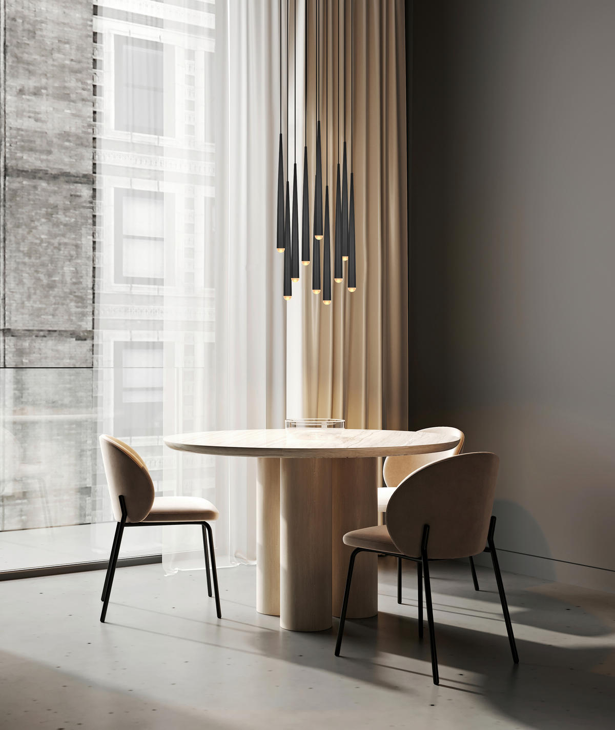LED-HÄNGELEUCHTE Cala 30/150 cm  - Schwarz, Design, Metall (30/150cm) - Trio Leuchten