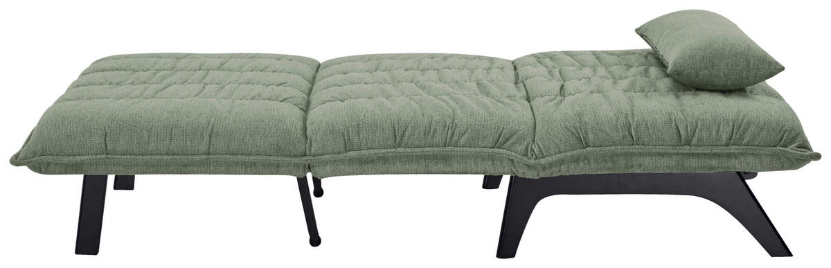 SCHLAFSESSEL  in Webstoff Grün  - Schwarz/Grün, Basics, Holz/Textil (108/82/102cm) - Stylife