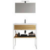 BADEZIMMER 3-teilig  in 80 cm  - Honigeiche/Weiss, Modern, Glas/Keramik (80cm) - MID.YOU