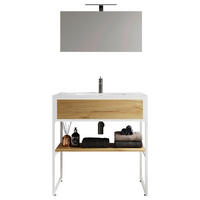 BADEZIMMER 3-teilig  in 80 cm  - Honigeiche/Weiss, Modern, Glas/Keramik (80cm) - MID.YOU
