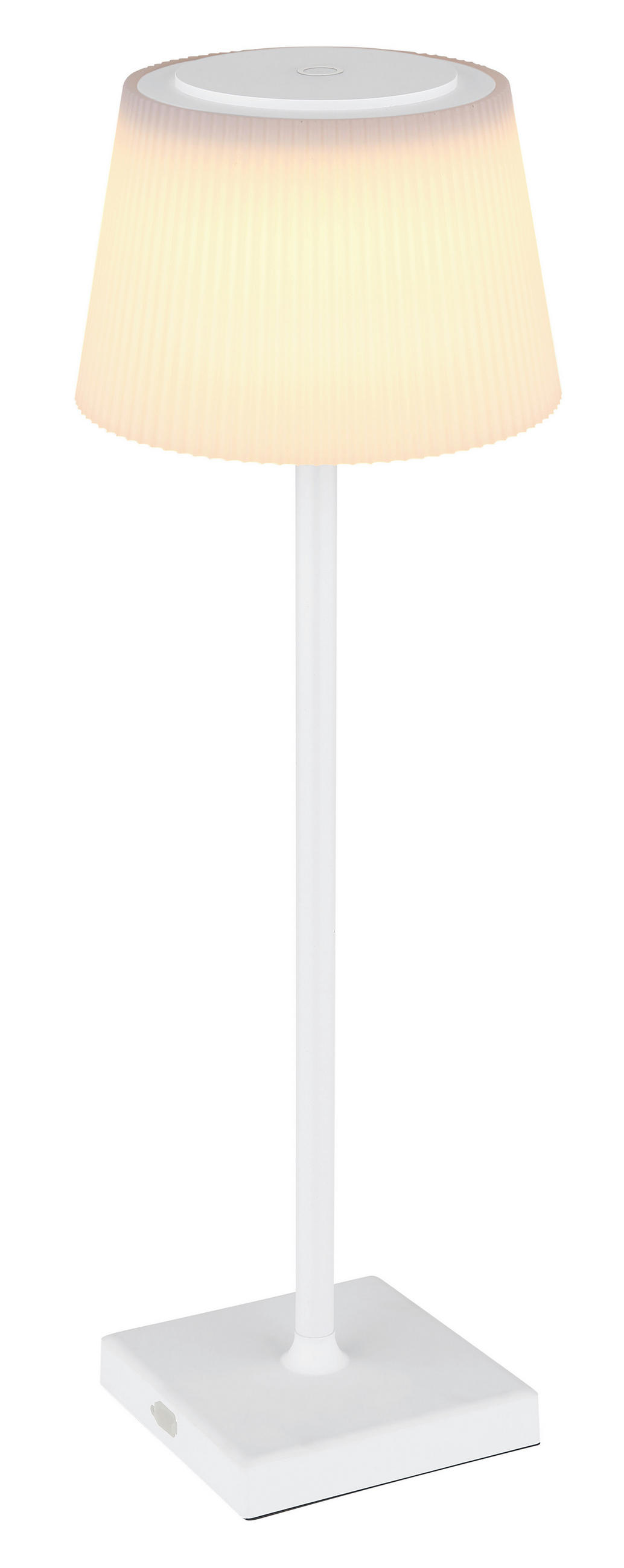 STOLNÍ LAMPA NA BATERIE 13,1/13,1/38 cm - bílá, Konvenční, kov/plast (13,1/13,1/38cm) - Globo