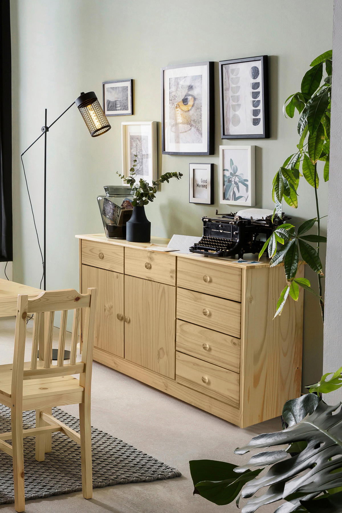 KOMMODE  in 118/75/35 cm  - Naturfarben, Design, Holz (118/75/35cm) - Livetastic