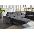 WOHNLANDSCHAFT in Chenille Dunkelgrau  - Dunkelgrau/Alufarben, Design, Textil/Metall (170/333/265cm) - Dieter Knoll