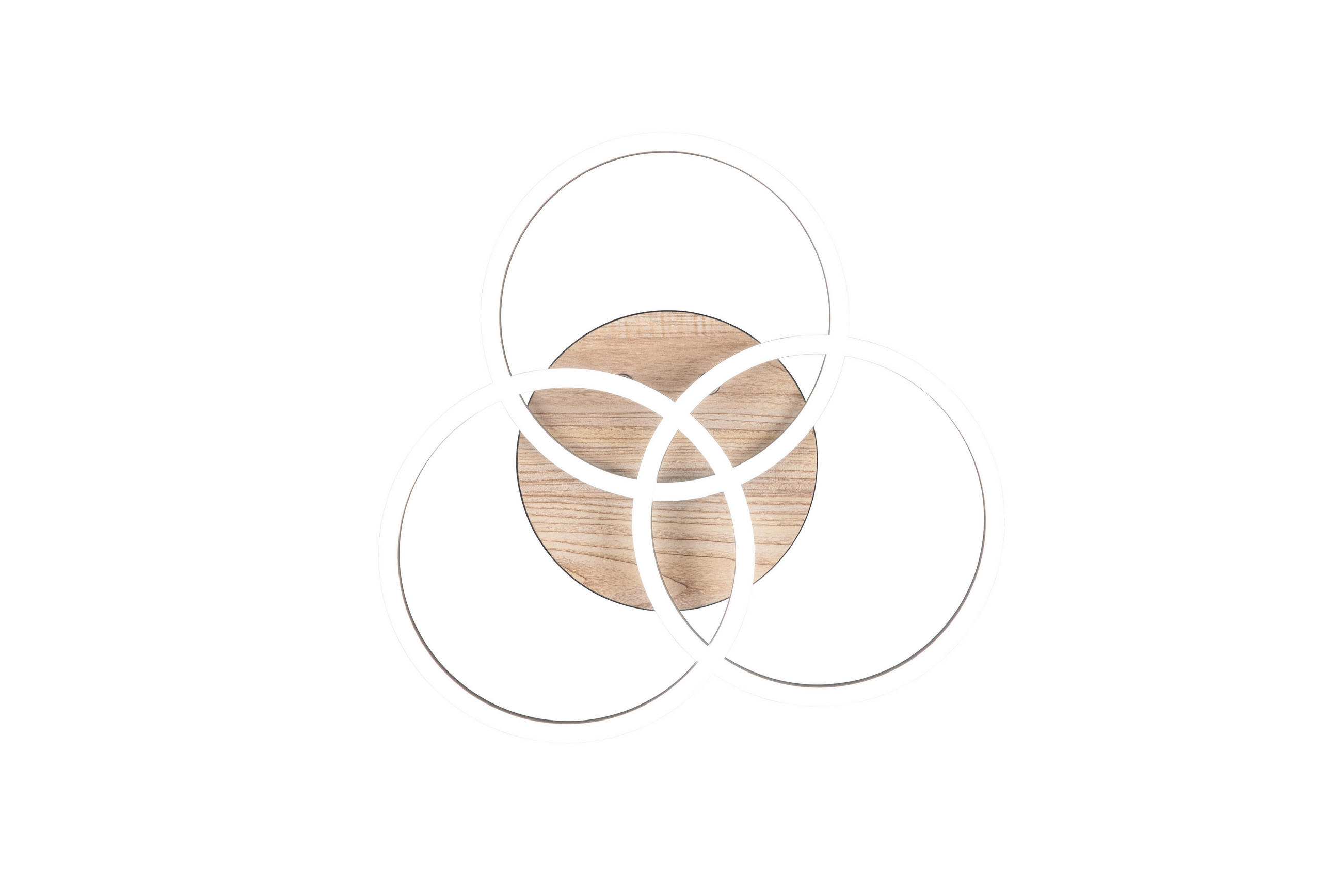 LED-DECKENLEUCHTE Circle 44/9,5 cm   - Braun, MODERN, Kunststoff (44/9,5cm)