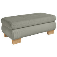 HOCKER Cord Olivgrün  - Eiche Bianco/Olivgrün, KONVENTIONELL, Holz/Textil (129/49/64cm) - SetOne by Musterring