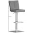 BARHOCKER Lederlook Edelstahlfarben - Edelstahlfarben, Design, Textil/Metall (40/89-114/57cm) - Novel