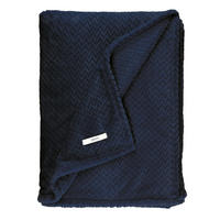 Pled 150/200 cm  - albastru închis, Basics, plastic (150/200cm)