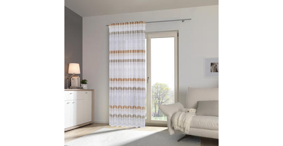 FERTIGVORHANG halbtransparent  - Beige/Grau, KONVENTIONELL, Textil (140/245cm) - Esposa