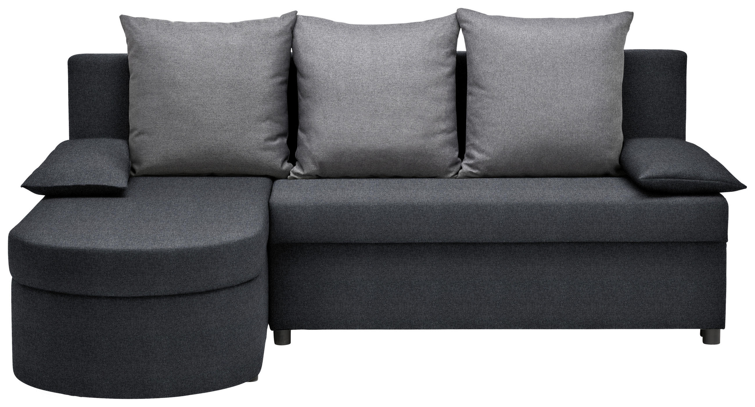 ECKSOFA in Webstoff Anthrazit  - Anthrazit, Trend (159/196cm) - Ti'me