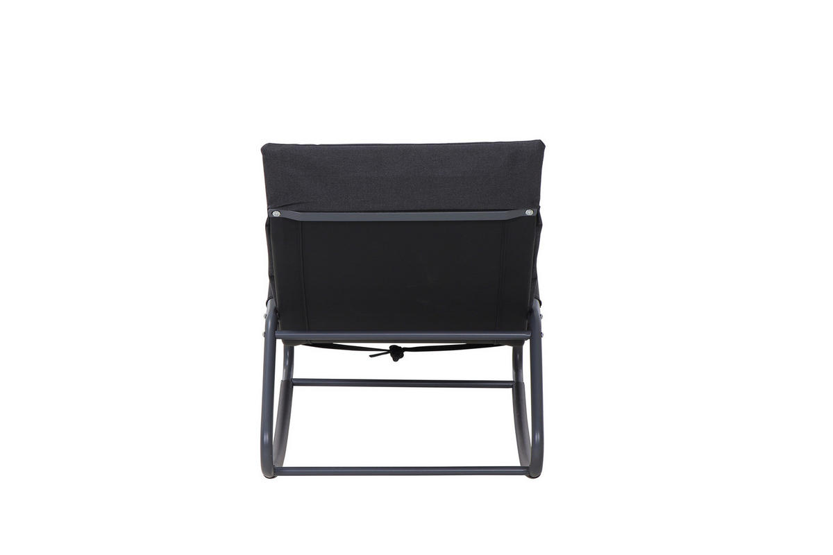 GARTEN-RELAXLIEGE 57/81/143 cm  - Schwarz, KONVENTIONELL, Kunststoff/Textil (57/81/143cm) - Siena Garden