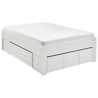 STAURAUMBETT 140/200 cm  in Weiß  - Weiß, KONVENTIONELL, Holzwerkstoff (140/200cm) - Carryhome