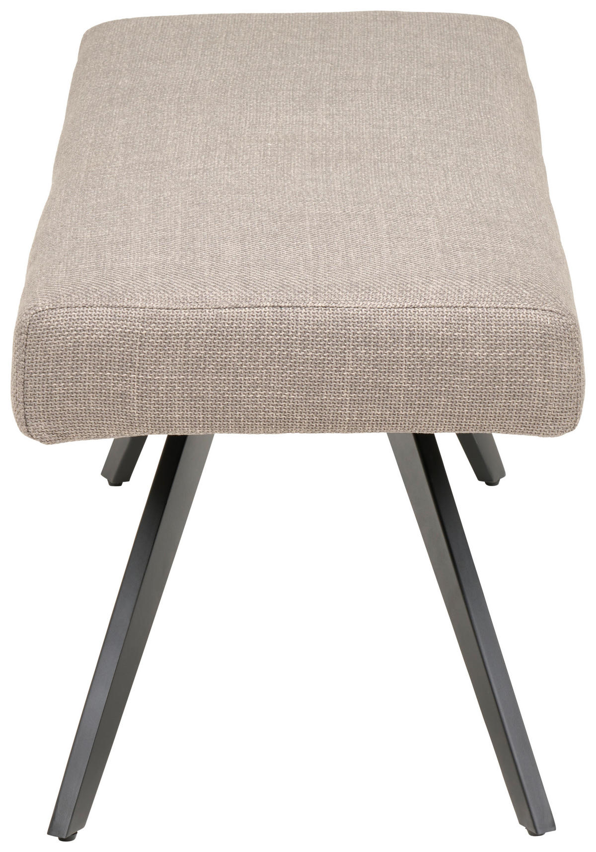 SITZBANK 140/49/47 cm Webstoff Hellgrau  - Hellgrau/Schwarz, KONVENTIONELL, Textil/Metall (140/49/47cm) - MID.YOU