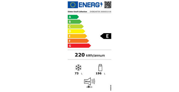 KÜHL-GEFRIER-KOMBINATION DKBB2687SK  - Weiß, Basics, Metall (54/177,2/54,9cm) - Dieter Knoll