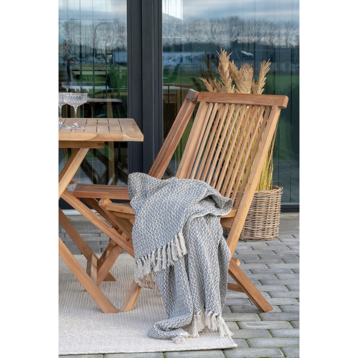 GARTENSTUHL-SET Teakholz Teakfarben  - Teakfarben, MODERN, Holz (46/89/62cm) - Gardenson