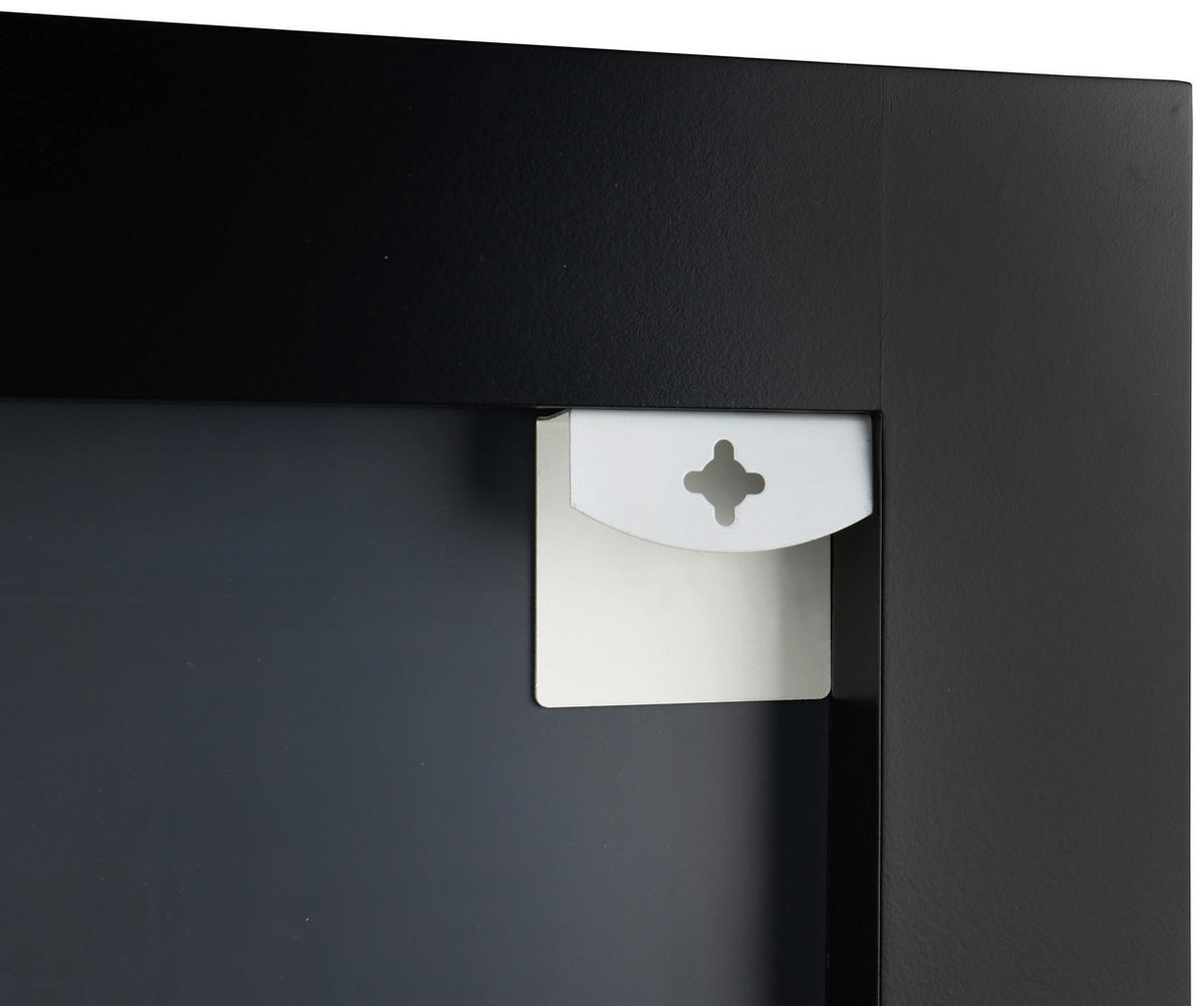 BADEZIMMERSPIEGEL 60/80/3,5 cm  - Schwarz, MODERN, Glas/Metall (60/80/3,5cm)