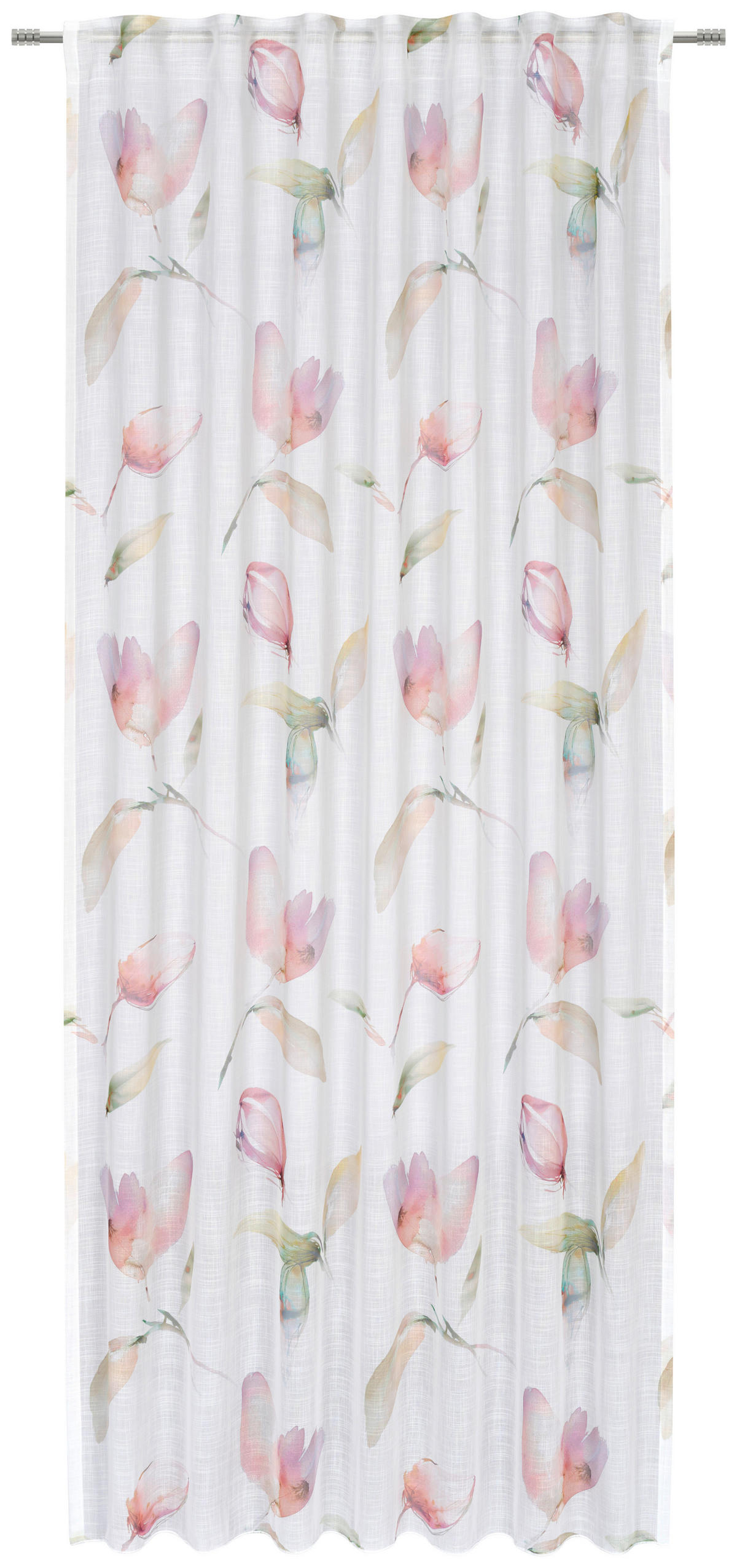 FERTIGVORHANG  halbtransparent  140/245 cm   - Beere/Weiß, Natur, Kunststoff (140/245cm) - Esposa