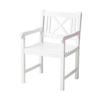 GARTENSESSEL Holz Weiss Hochglanz  - Weiss Hochglanz, Natur, Holz (59/89/59cm) - Gardenson