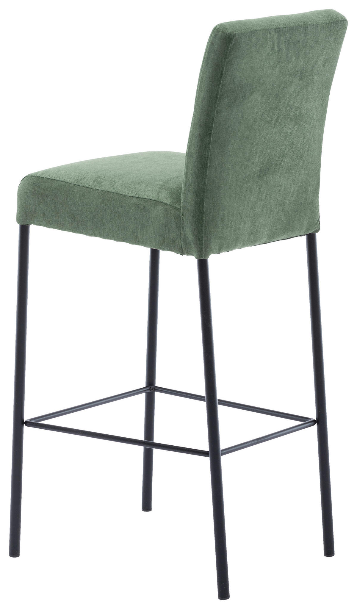 BARHOCKER in Metall, Textil Grün, Schwarz  - Schwarz/Grün, Design, Textil/Metall (46/91/61cm) - Xora
