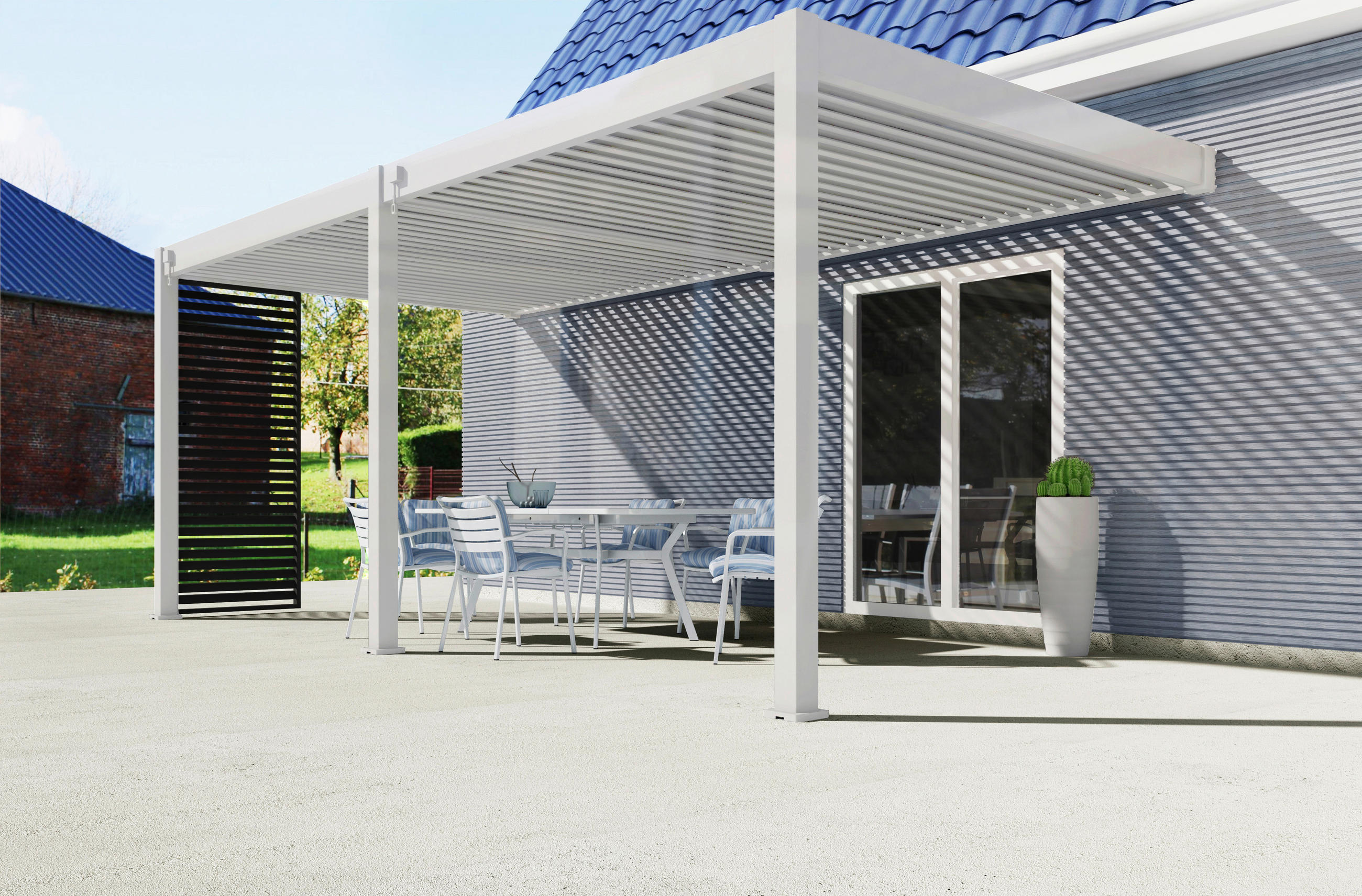 PERGOLA - Weiss, Basics, Metall (530/255/360cm) - Gardenson