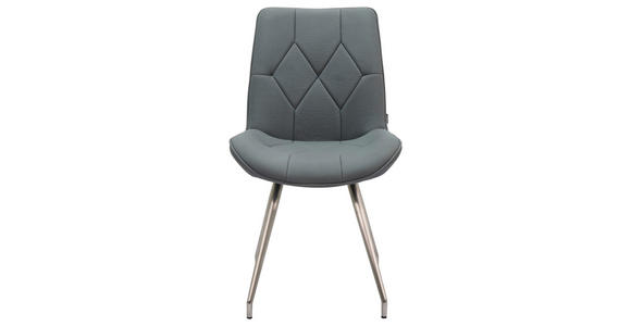 STUHL  ,  , Webstoff  ,  - Edelstahlfarben/Grau, Design, Textil/Metall (51/89/66cm) - Novel