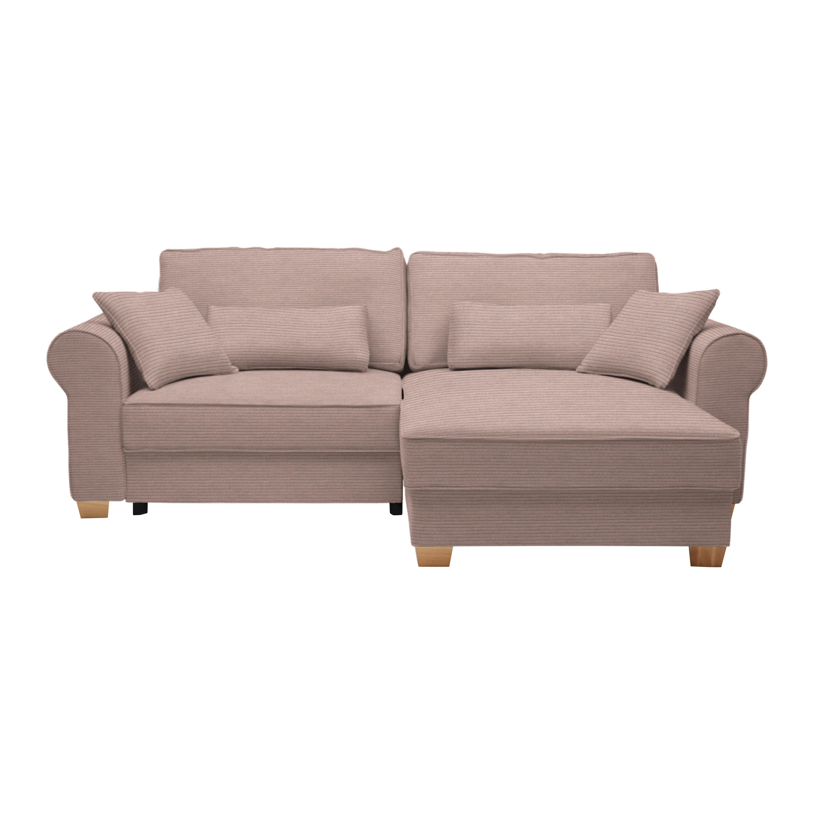 HÖRNSOFFA i rosa  - rosa, Modern, trämaterial/trä (255/185cm) - MID.YOU