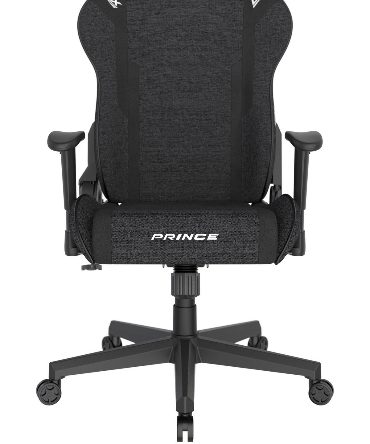 GAMINGSTUHL Schwarz Textil   - Schwarz/Weiß, KONVENTIONELL, Kunststoff/Textil (70/132/70cm) - Dxracer