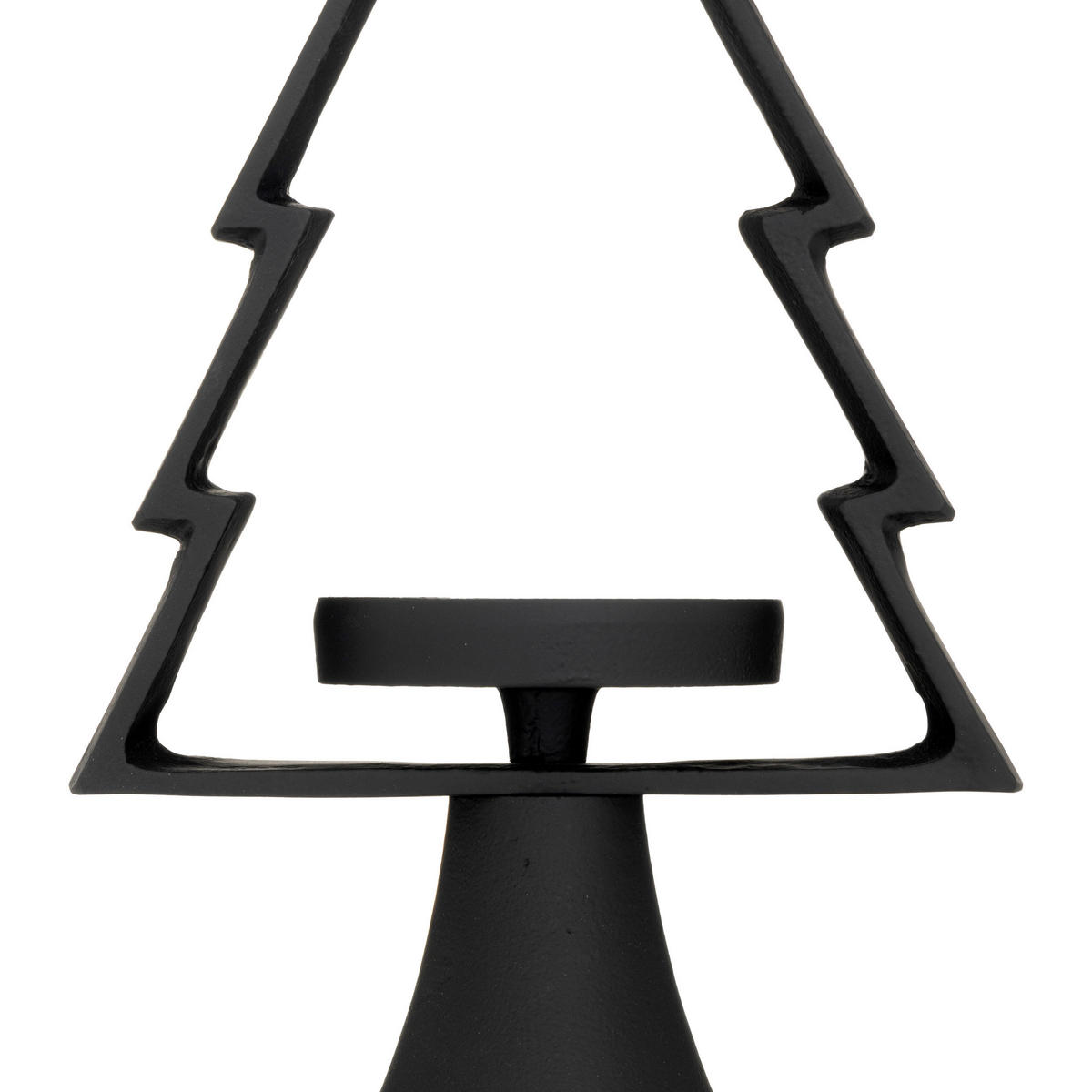 KERZENHALTER - Schwarz, LIFESTYLE, Metall (17/9.5/34cm)