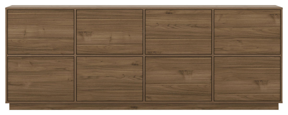 ŠIROKÁ KOMODA, barvy ořechu, 220,5/82,5/41,5 cm - barvy ořechu, Design, kompozitní dřevo (220,5/82,5/41,5cm) - MID.YOU