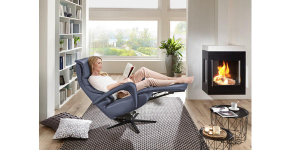 RELAXSESSEL in Leder Schwarz - Schwarz, Design, Leder/Metall (75/106/88cm) - Dieter Knoll