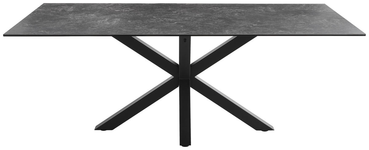 STOL ZA BLAGOVAONICU  crna, tamno siva  metal, keramika      - tamno siva/crna, Moderno, metal/keramika (200/100/75cm) - Livetastic