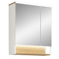 SPIEGELSCHRANK 60/71,6/21,4 cm  - Weiß, KONVENTIONELL, Glas/Holzwerkstoff (60/71,6/21,4cm) - Xora