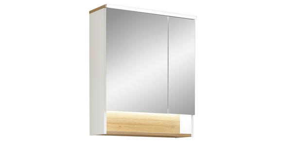 SPIEGELSCHRANK 60/71,6/21,4 cm  - Weiß, KONVENTIONELL, Glas/Holzwerkstoff (60/71,6/21,4cm) - Xora