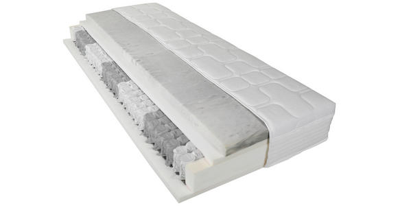 BOXSPRINGMATRATZE inkl. Topper Höhe ca.  - Weiß, Basics, Textil (90/190cm) - Xora
