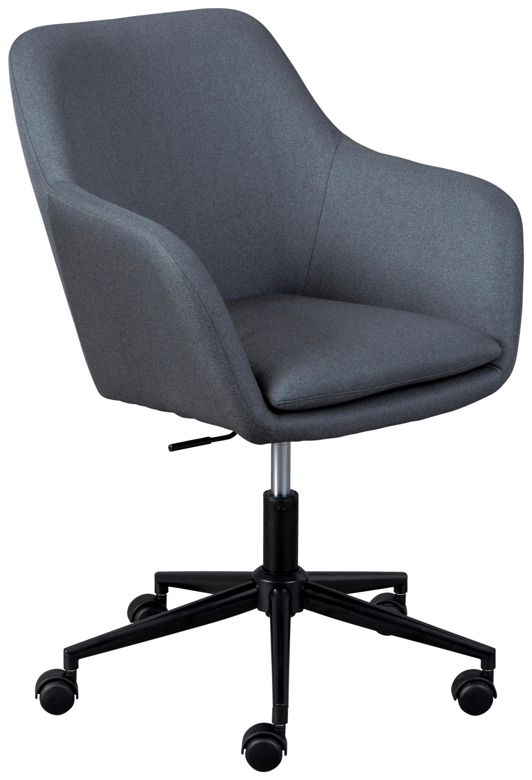 OTOČNÁ STOLIČKA PRE MLÁDEŽ, tkaná textília, sivá, čierna - čierna/sivá, Konventionell, kov/textil (61,50/83,5-91/63cm) - MID.YOU