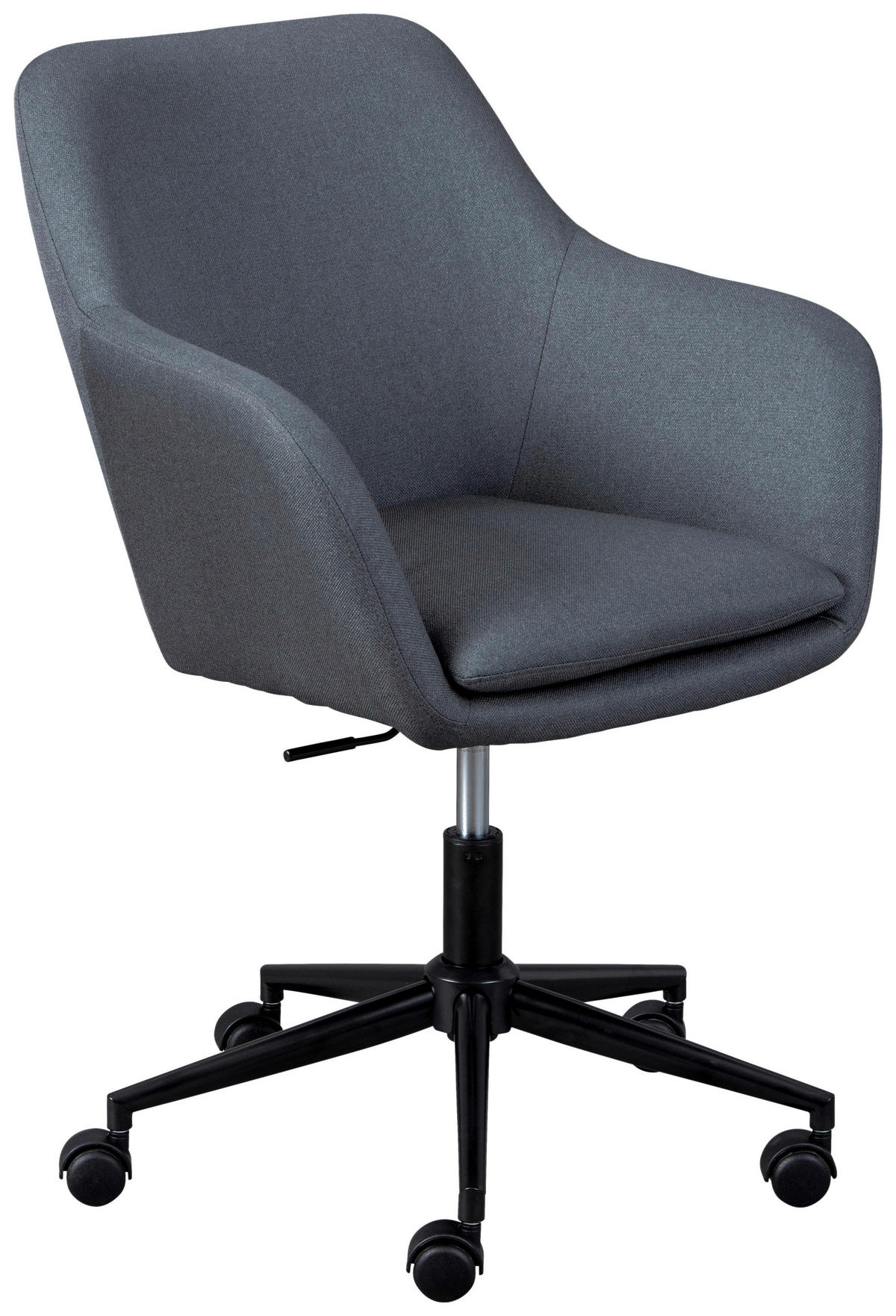 OTOČNÁ ŽIDLE PRO MLÁDEŽ, tkaná látka, šedá, černá - šedá/černá, Konvenční, kov/textil (61,50/83,5-91/63cm) - MID.YOU