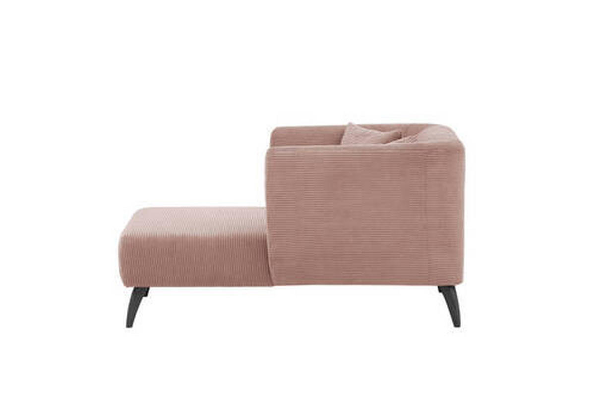 XXL-SESSEL in Cord Rosa  - Schwarz/Rosa, Modern, Holz/Textil (108/84/155cm) - MID.YOU