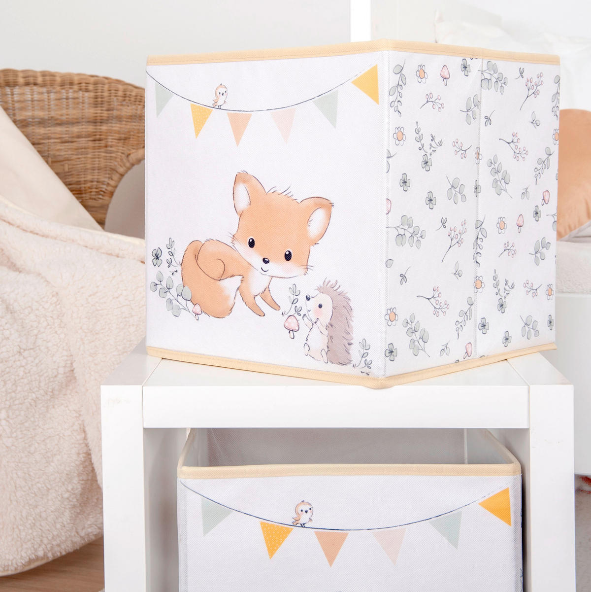 AUFBEWAHRUNGSBOX Waldfreunde  - Multicolor, Basics, Textil (30/30/30cm) - baby best