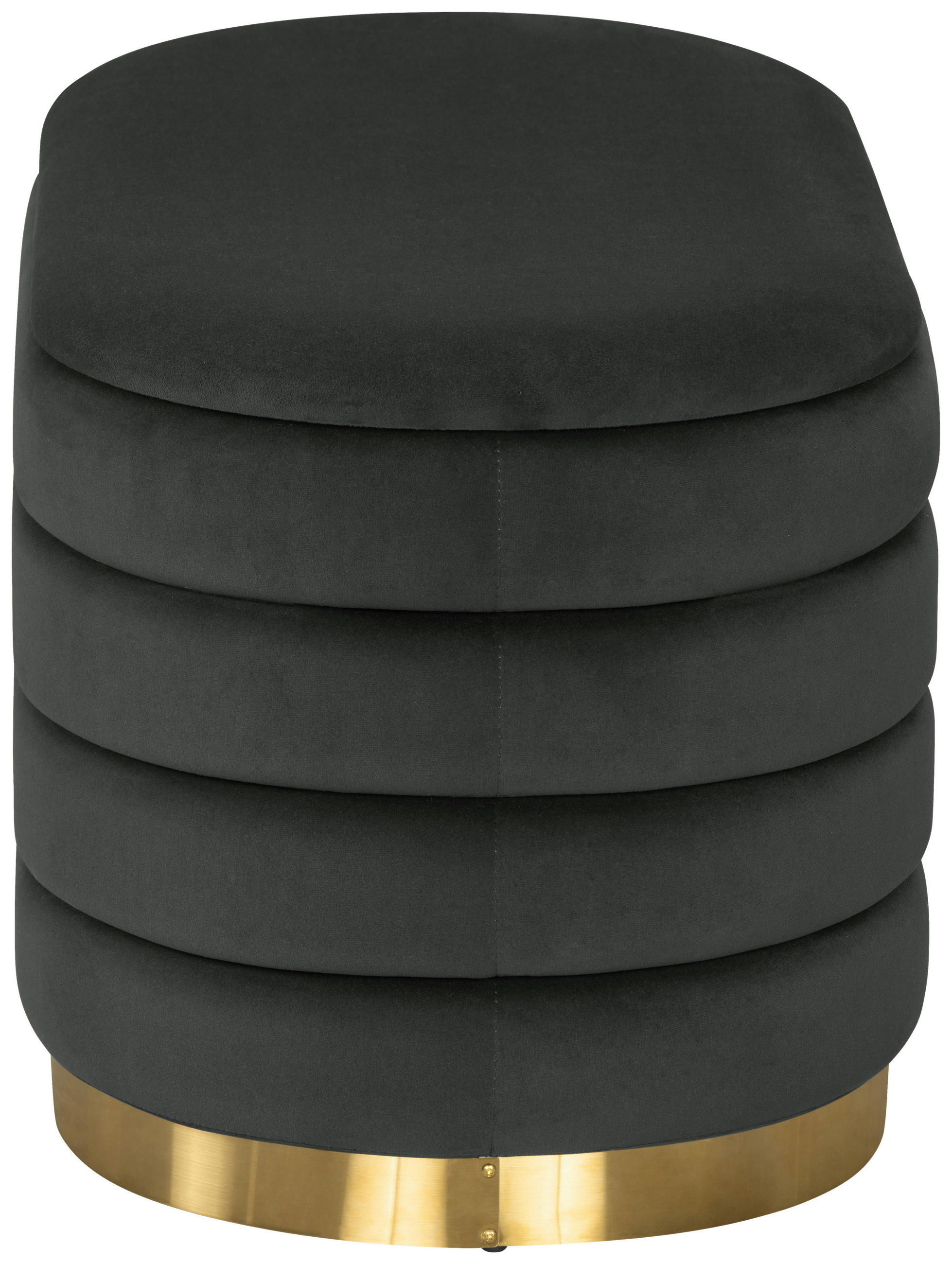 HOCKER in Metall, Textil, Holzwerkstoff Dunkelgrau  - Dunkelgrau/Schwarz, Design, Holzwerkstoff/Textil (80/42/42cm) - MID.YOU